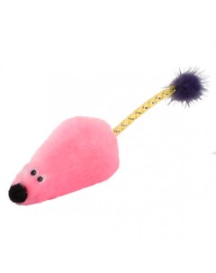 Мягкая игрушка для кошек Мышь с мятой искусственный мех текстиль розовый 6 см Gosi