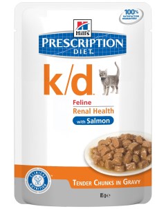 Влажный корм для кошек Prescription Diet k d Kidney Care лосось 85г Hill`s