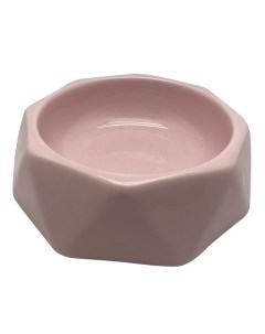 Одинарная миска для кошек и собак керамика розовый 0 25 л Foxie