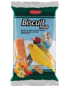 Лакомство для декоративных птиц бисквит Biscuit Fruit с фруктами и яйцом 30 г Padovan