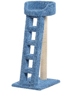Когтеточка для кошек Лежанка с лестницей 60х45х115см синий Пушок