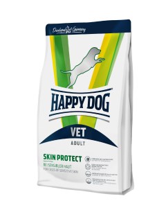 Сухой корм для собак при раздражении кожи чрезмерной линьке VET Diet Skin 4кг Happy dog