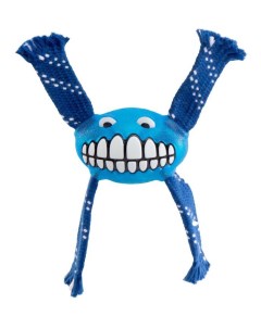 Игрушка пищалка для собак Flossy Grinz S с принтом зубы синяя 16 5 см Rogz