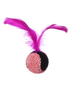 Игрушка для кошек Moulin Мяч с перьями розовая Foxie
