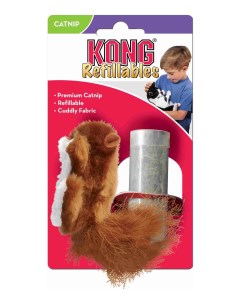Мягкая игрушка для кошек Белка плюш коричневый 6 8 см Kong