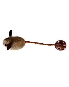 Игрушка для кошек Natural Мышка с мячом на хвосте и кошачьей мятой Chomper