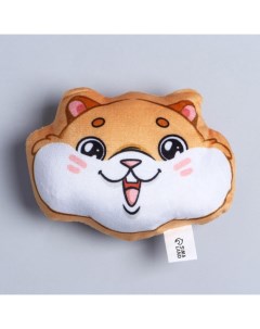 Игрушка для кошек Хомячок с мятой из текстиля 12 x 9 2 см Пушистое счастье