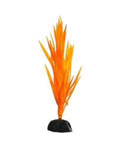 Растение силиконовое аквариумное светящееся в темноте 7 х 12 5 см оранжевое Nobrand