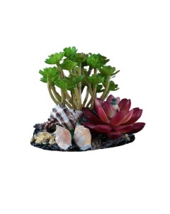 Островок с ракушками и растениями искусственными для аквариума 12 х 11 х 9 5 см Nobrand