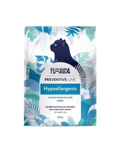 Сухой корм для кошек Preventive Line Hypoallergenic при аллергии с индейкой 500 г Florida