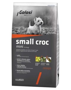 Сухой корм для собак Small Croc Mini курица рис 12кг Golosi