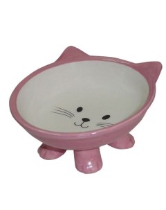 Одинарная миска для кошек керамика розовый 0 11 л Foxie