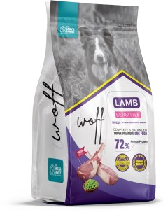 Сухой корм для собак Sensitive с ягнёнком с чувствительным пищеварением 2 5кг Woff