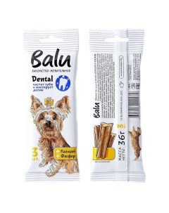 Лакомство для собак Dental с кальцием и фосфором жевательное 36 г Balù