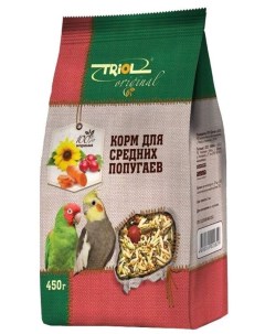 Сухой корм для средних попугаев 450 г Триол
