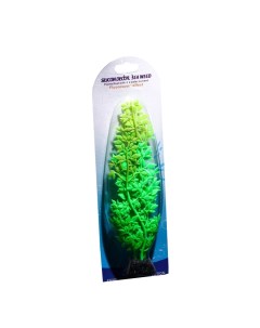 Растение силиконовое аквариумное светящееся в темноте 8 х 24 см зелёное Nobrand