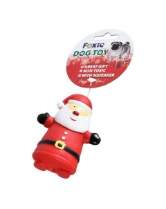 Игрушка для собак Санта Клаус с пищалкой 7 5 х 4 5 х 4 5 см Foxie