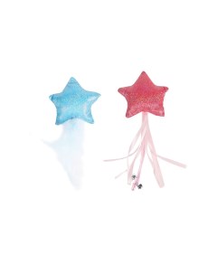 Игрушка для кошек Magical Набор Звезды с перьями и ленточками 2 шт Chomper