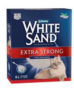 Комкующийся наполнитель Extra Strong бентонитовый 5 1 кг White sand
