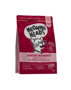 Сухой корм для кошек Meowing Heads Senior Moments лосось 0 45кг Barking heads
