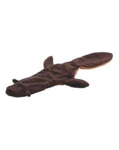 Игрушка для собак Выдра с пищалкой из плюша 53x25 см коричневый Major