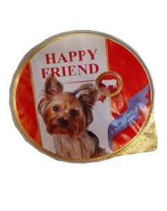 Консервы для собак паштет с ягнёнком 16шт по 125г Happy friend