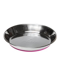 Одинарная миска для кошек сталь силикон серебристый розовый 0 2 л Rogz