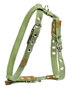 Шлейка для собак брезентовая для средних пород зеленая 68 80 см x 25 мм Collar