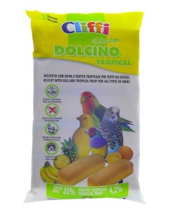Лакомство для птиц яичный бисквит с тропическими фруктами 35г Cliffi