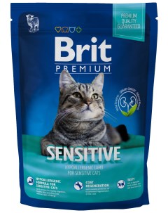 Сухой корм для кошек Premium Sensitive ягненок 0 3кг Brit*