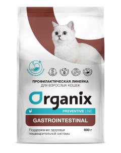 Сухой корм для кошек Gastrointestinal при заболеваниях ЖКТ с курицей 600 г Organix