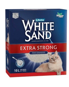 Комкующийся наполнитель Extra Strong бентонитовый 8 5 кг White sand