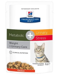 Влажный корм для кошек Metabolic Urinary Stress курица 12шт по 85г Hill`s