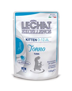 Влажный корм для котят EXCELLENCE тунец 100г Lechat