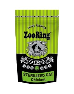 Сухой корм для кошек Sterilized Cat Chicken для стерилизованных цыпленок 350 г Zooring