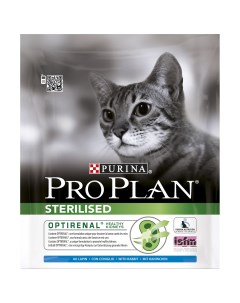 Сухой корм для кошек Sterilised Optirenal для стерилизованных кролик 0 4кг Pro plan