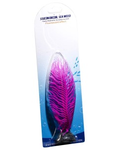 Растение силиконово е аквариумное светящееся в темноте 6 5 х 18 см фиолетовое Nobrand