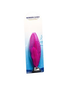 Растение силиконовое аквариумное светящееся в темноте 6 х 19 см фиолетовое Nobrand