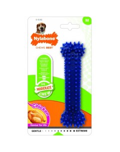 Игрушка для собак Косточка Dental умеренно жесткая с ароматом курицы M Nylabone