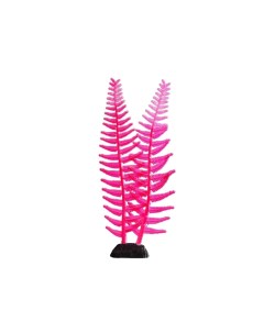 Растение силиконовое аквариумное светящееся в темноте 8 х 23 см розовое Nobrand