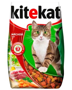 Сухой корм для кошек с мясом 2 шт по 0 8 кг Kitekat