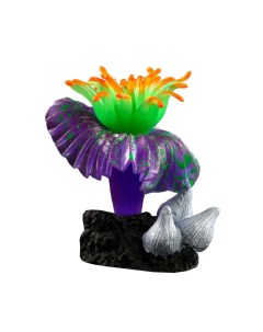 Декор для аквариума Коралл на платформе силиконовый 7 х 7 х 8 5 см фиолетовый Nobrand