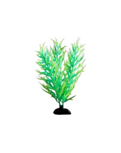 Растение искусственное для аквариума светящееся 20 см зелёное Пижон аква
