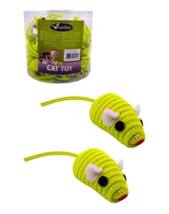 Погремушка для кошек Светоотражающая мышка текстиль желтый 5 см Papillon