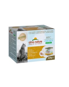 Консервы для кошек HFC NATURAL LIGHT MEAL курица 4шт по 50г Almo nature