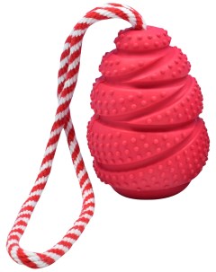 Игрушка для собак со шнуром красная 8 9 см Ferribiella