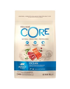 Сухой корм для кошек Wellness Ocean беззерновой лосось тунец 0 3кг Wellness core