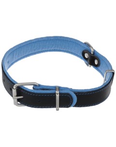 Ошейник для собак Фетр черный голубой ширина 3 5 см длина 61 см Аркон