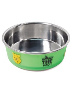 Одинарная миска для кошек и собак металл резина зеленый 0 24 л Триол