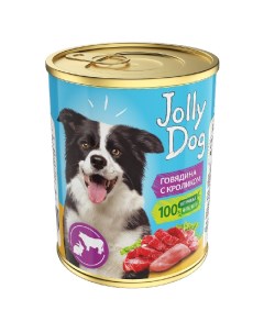 Консервы для собак Jolly Dog говядина с кроликом 350г Зоогурман